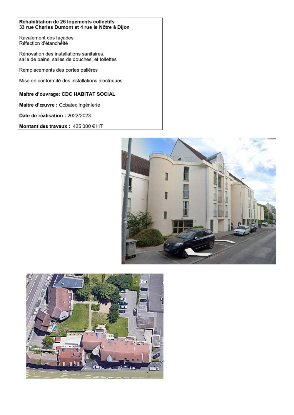 réhabilitation de 26 logements collectifs